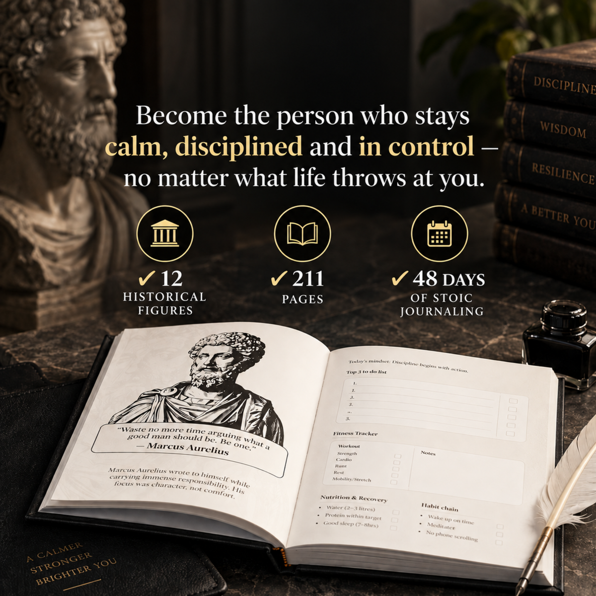 Stoic Journal: The Beginning — Two Journal Bundle
